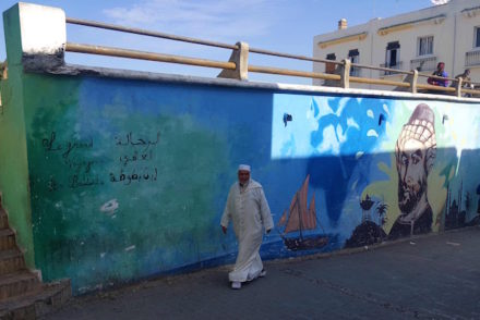 Grafitti com Ibn Battouta - Tânger - Marrocos © Viaje Comigo