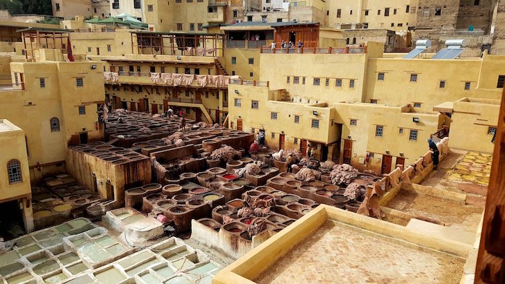 Curtumes em Fez, Marrocos © Viaje Comigo