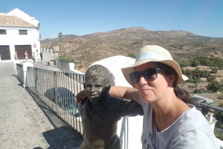 Eu e Estátua de Joselitto em Priego de Córdoba © Viaje Comigo