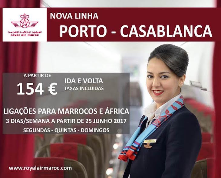 Royal Air Maroc voa direta do Porto para Casablanca