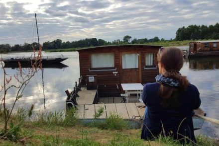 Barco-casa no Loire - França © Viaje Comigo