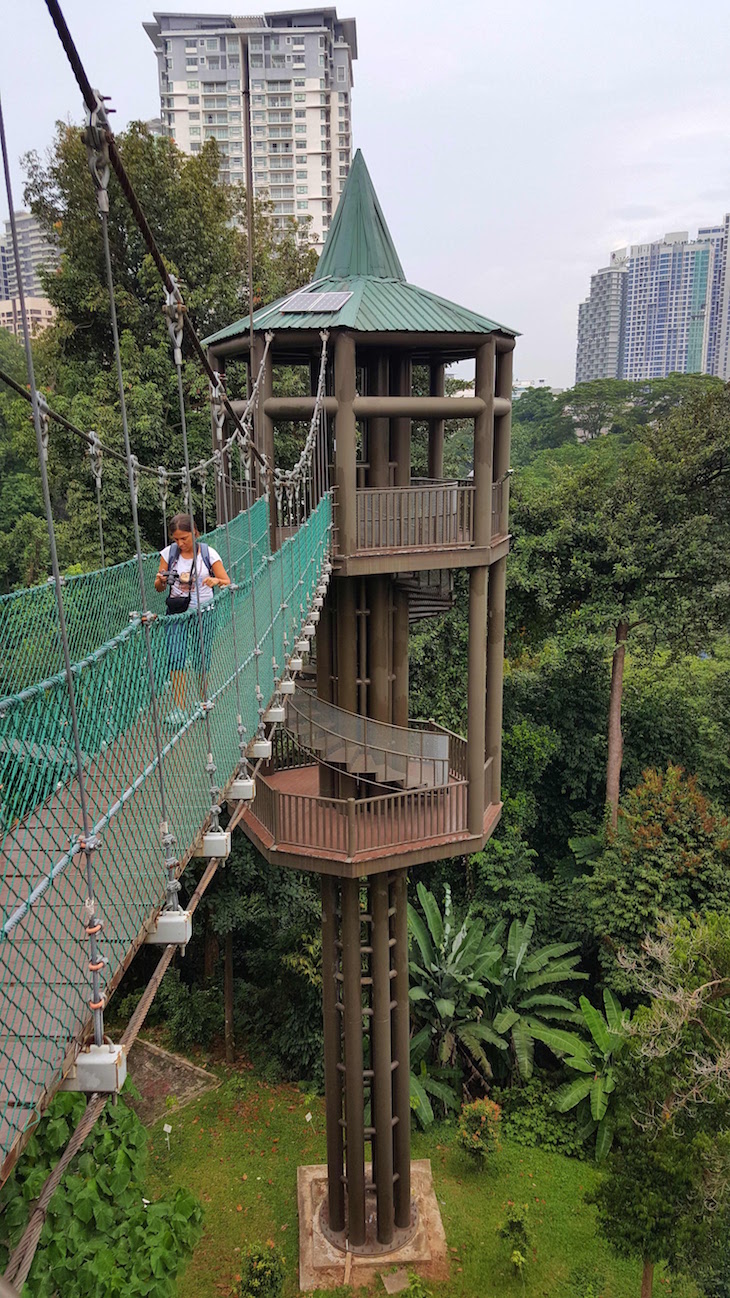 Pontes suspensas no Eko Rimba - Kuala Lumpur - Malásia © Viaje Comigo