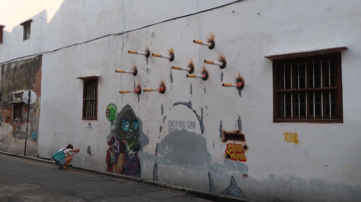 Street Art em George Town, Penang, Malásia © Viaje Comigo