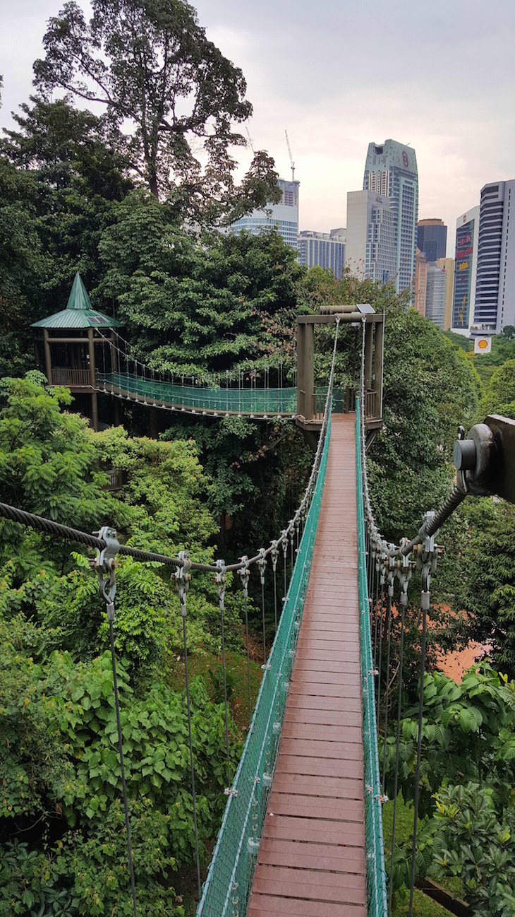 Pontes suspensas no Eko Rimba - Kuala Lumpur - Malásia © Viaje Comigo