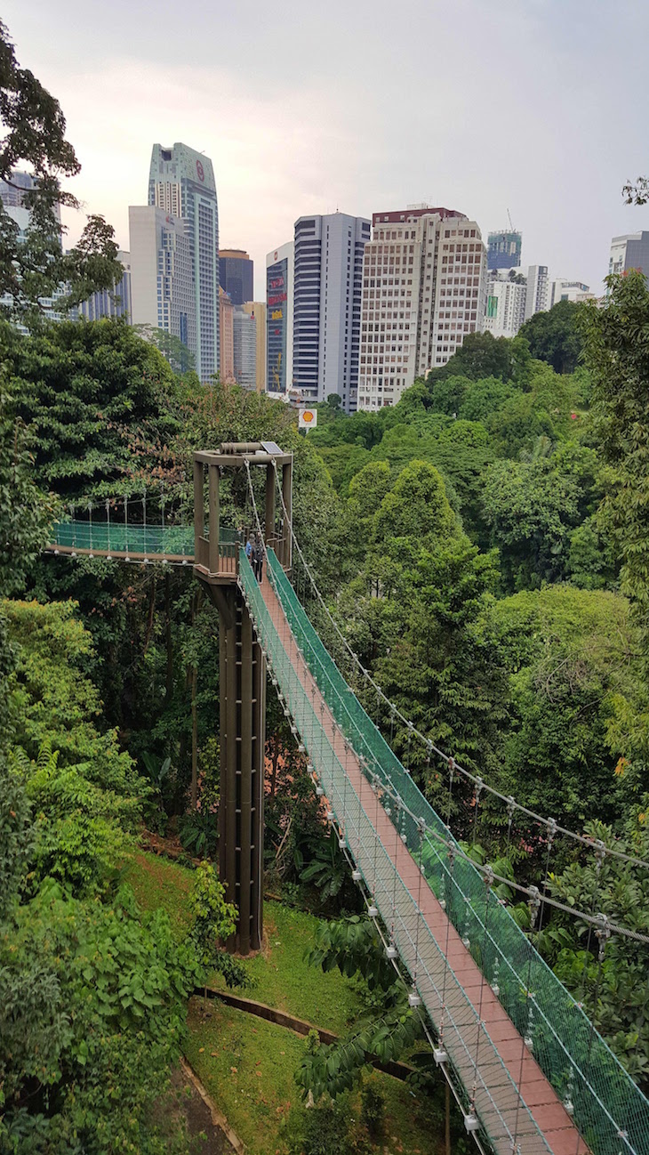 Pontes suspensas no Eko Rimba - Kuala Lumpur - Malásia © Viaje Comigo