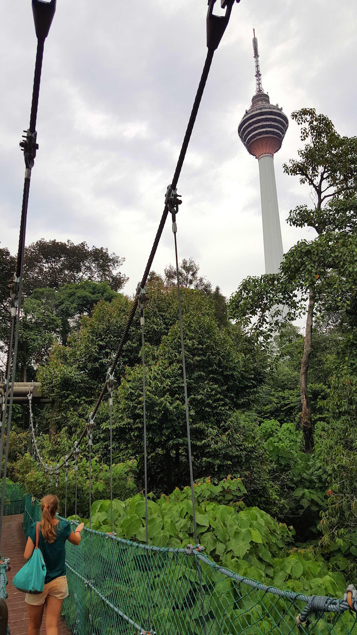 Pontes suspensas no Eko Rimba - Kuala Lumpur - Malásia © Viaje Comigo