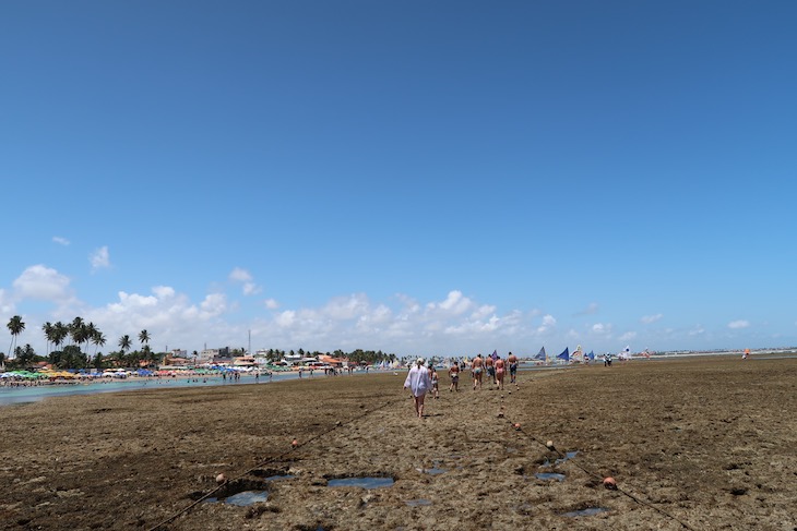 Caminho nas Piscinas Naturais de Porto de Galinhas - Brasil © Viaje Comigo