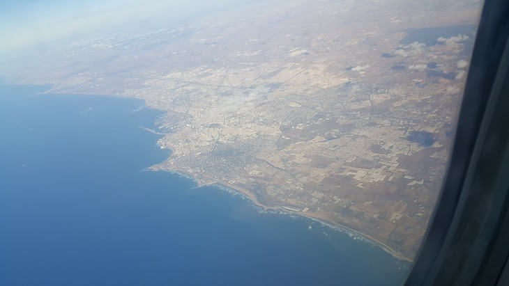 Casablanca vista do avião da Royal Air Maroc © Viaje Comigo