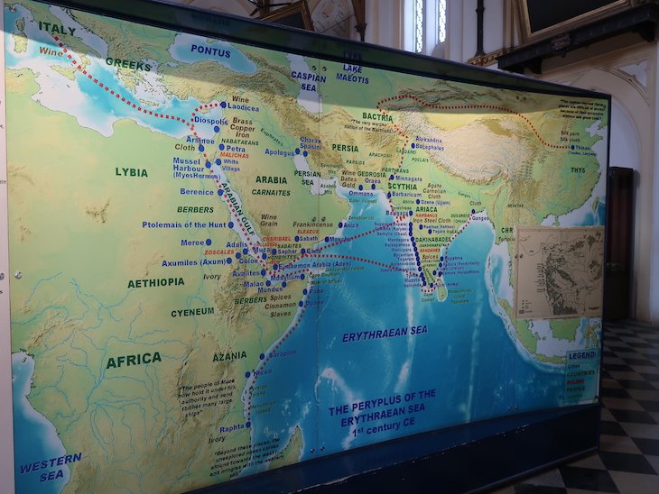 Mapa no museu de Kolhapur - India © Viaje Comigo