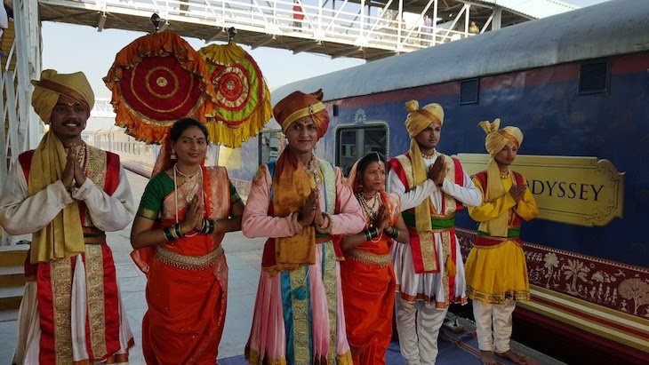 Receção do comboio Deccan Odyssey - Índia © Viaje Comigo