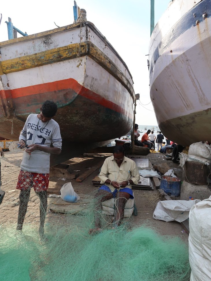 Porto de pesca em Bombaim - Índia © Viaje Comigo