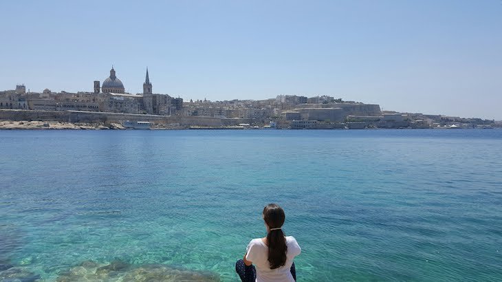 Em Sliema, a olhar Valetta - Malta © Viaje Comigo