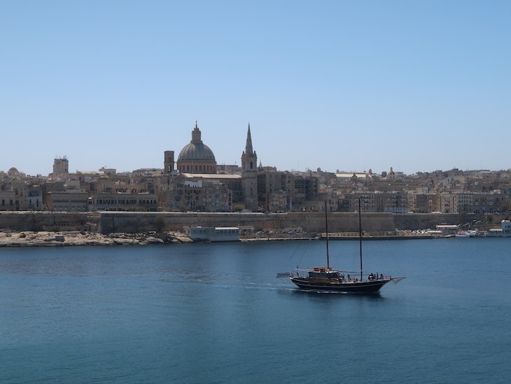 Vista de Valetta a partir de Sliema - - Malta © Viaje Comigo