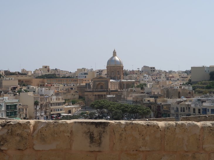 Vista da muralha de Birgu, Città Vittoriosa, Malta © Viaje Comigo