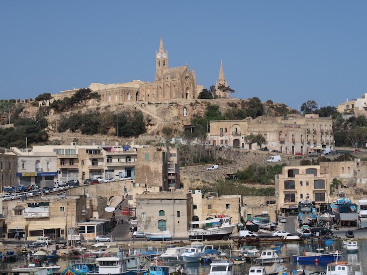 Vista do ferry para Gozo - Malta © Viaje Comigo