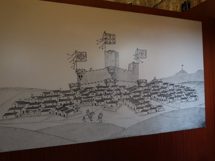 Desenho do castelo no Museu Histórico-Militar - Almeida - Portugal © Viaje Comigo