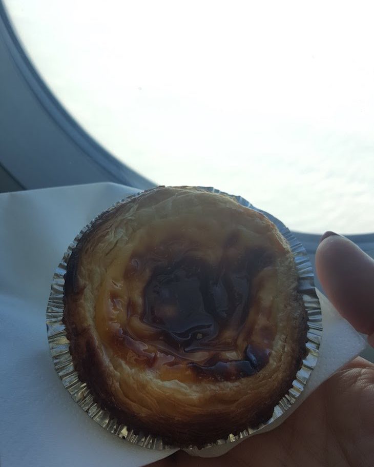 Pastel de nata oferecido na Ponte Aérea da TAP © Viaje Comigo