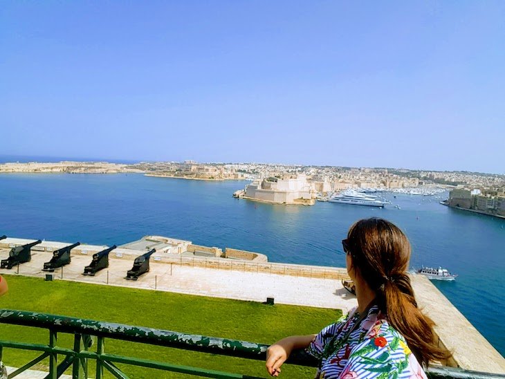 Vista dos Jardins Barrakka - La Valetta - Malta © Viaje Comigo