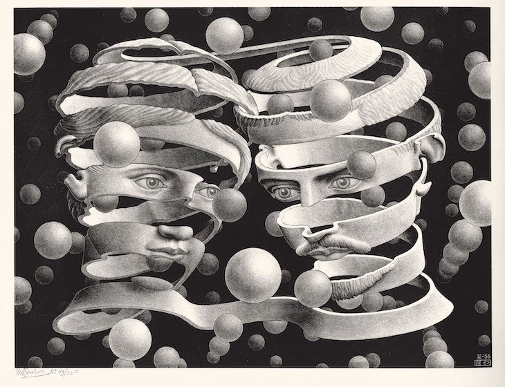 M. C. Escher - Laço de união, 1956 - Direitos Reservados