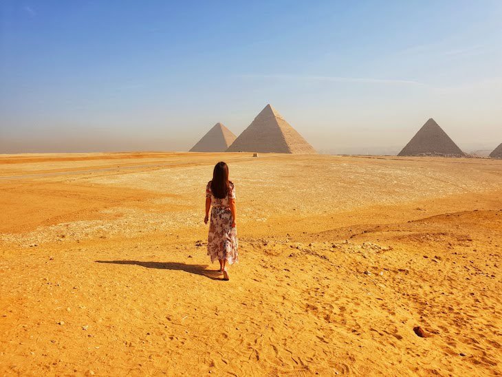 Susana Ribeiro nas Pirâmides de Gizé - Egito © Viaje Comigo