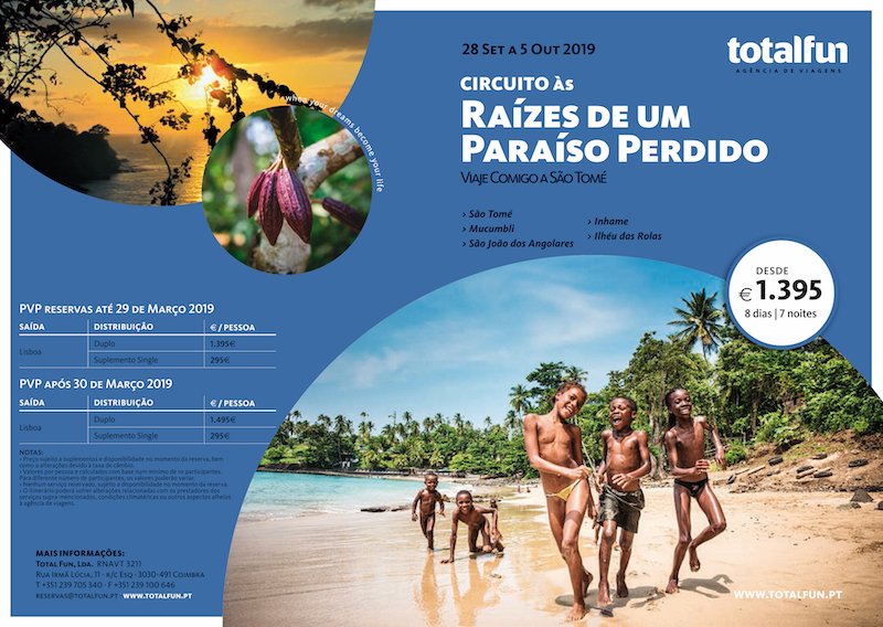 Viaje Comigo para São Tomé e Príncipe - 28 de setembro a 5 de outubro 2019