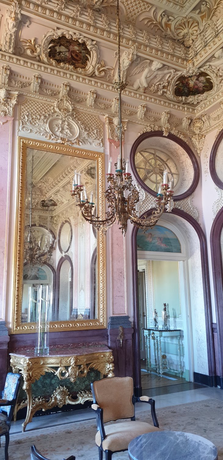 Salão da Pousada Palácio Estoi, Faro, Algarve © Viaje Comigo
