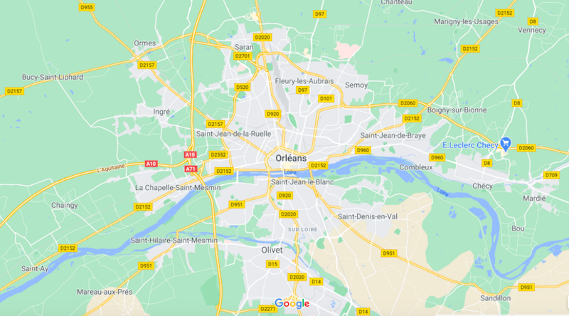 Mapa de Orléans © Google