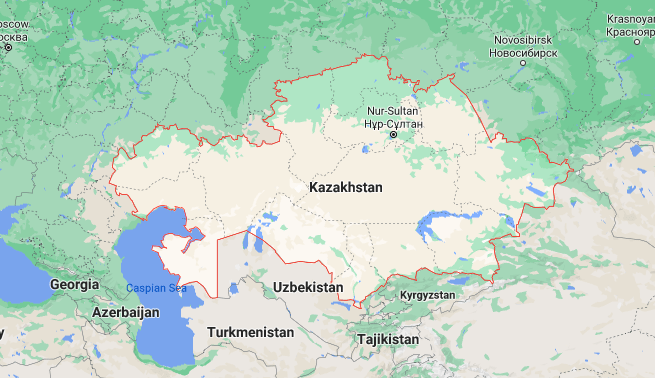 Mapa Cazaquistão © Google