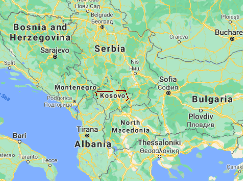 Mapa Kosovo © Google