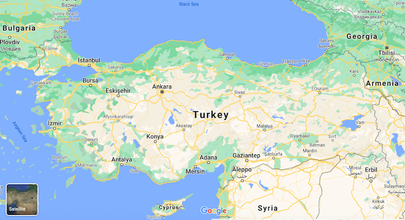 Mapa Turquia © Google
