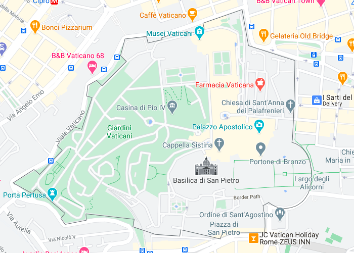 Mapa Vaticano © Google
