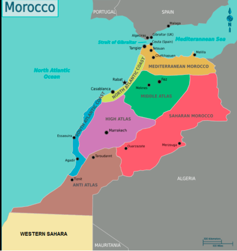 Mapa Político de Portugal: Zona Norte