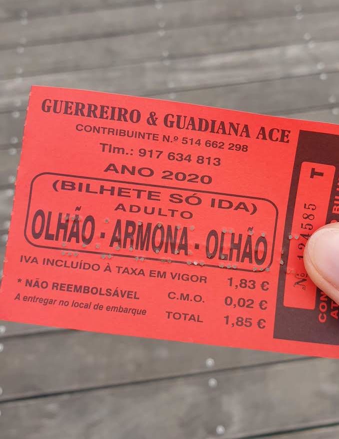 Bilhete para Armona -Olhão - Algarve © Viaje Comigo