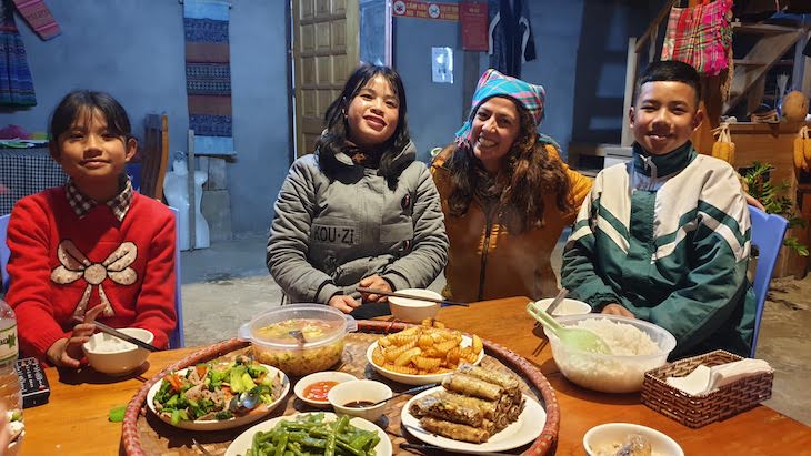 Jantar em Tinh Hong, a Homestay de Sa Pa - Lao Cai - Vietname © Viaje Comigo