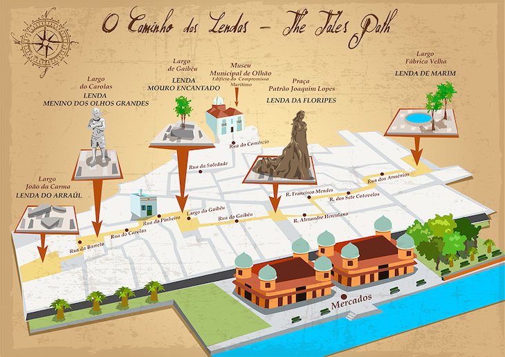 tourist map of olhao