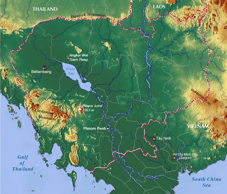 Mapa do Camboja ©