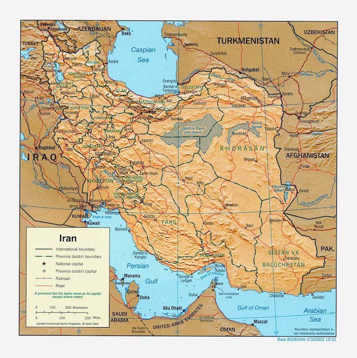 Mapa Irão