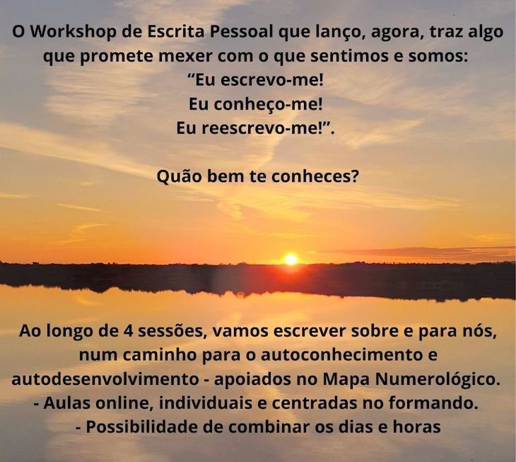 Workshop Escrita Pessoal © Viaje Comigo