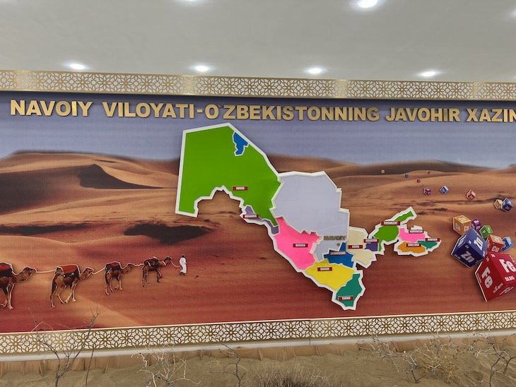 Mapa Navoi - Museu Regional de Navoi - Uzbequistao © Viaje Comigo