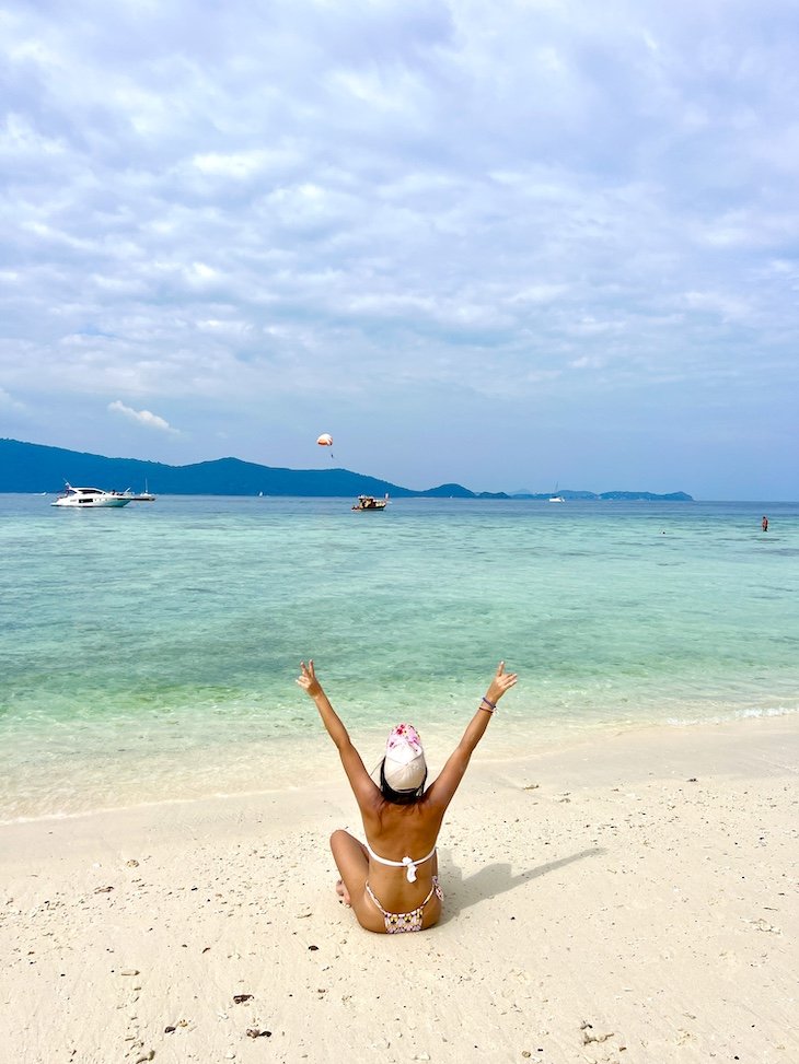 Susana no Tour Ilha Coral - Tailandia © Viaje Comigo