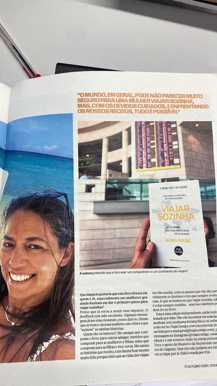 Susana Ribeiro na VERSA - Livro Viajar Sozinha