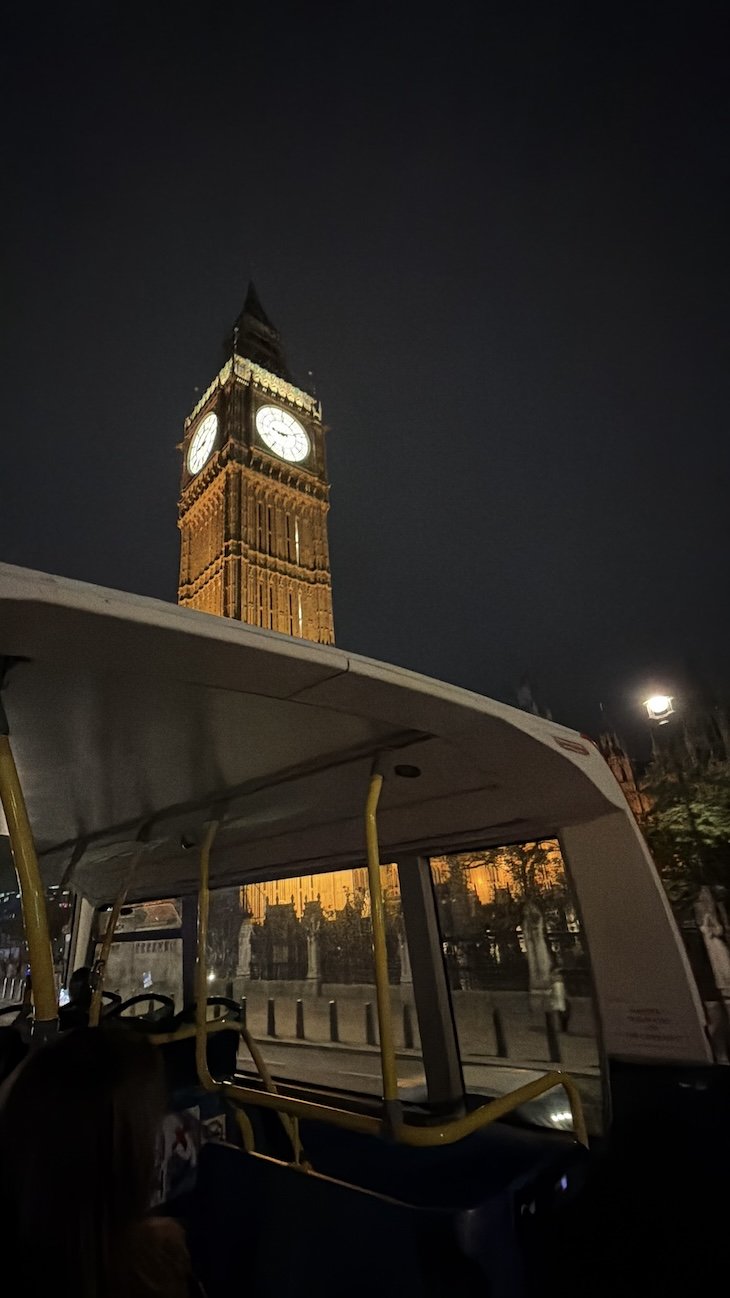 Big Ben - The Original London by Night Tour - Bus Hop On Hop Off - Londres © Viaje Comigo